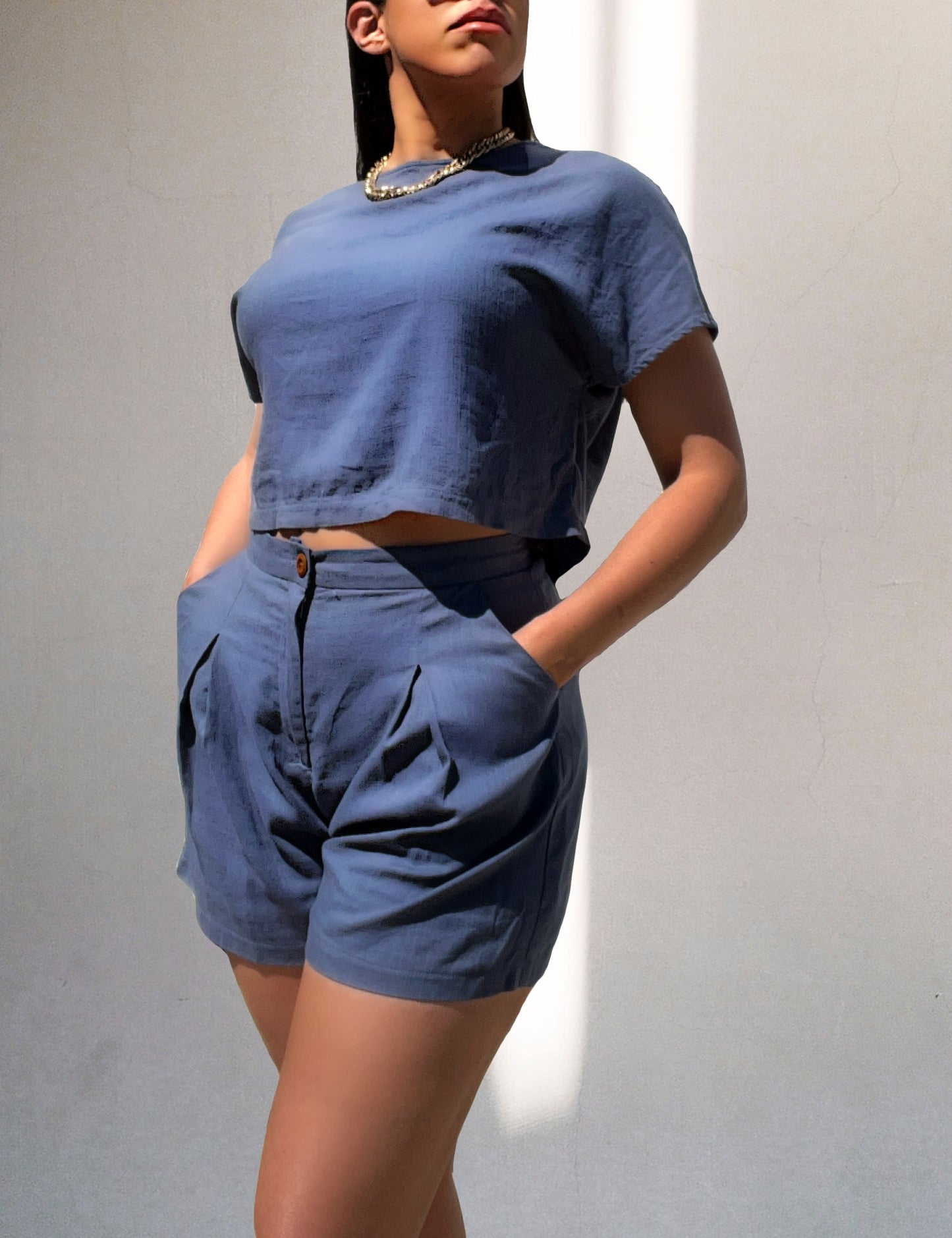 Take It Easy Linen Short Set