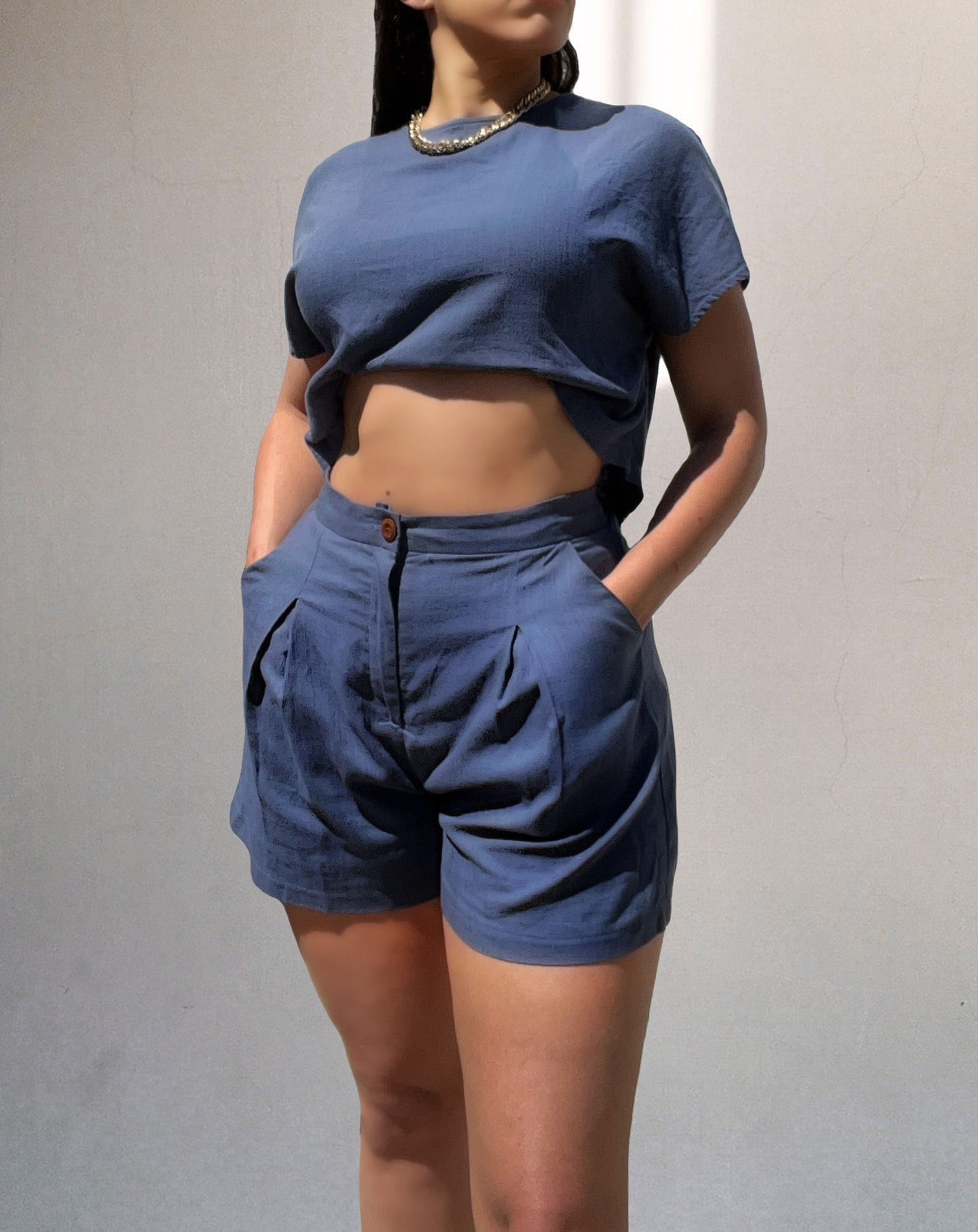 Take It Easy Linen Short Set